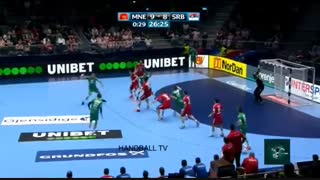 دیدار تیم های جمهوری  مونته نگرو و صربستان در مسابقات هندبال قهرمانی اروپا یورو2020
