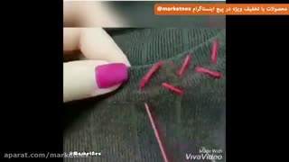 آموزش تنگ کردن یقه و آستین لباس