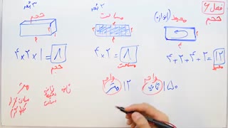 ریاضی 7 - فصل 6 - بخش 1 : تفاوت حجم با محیط و مساحت