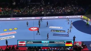 دیدار تیم های لیتوانی و آلمان در مسابقات هندبال قهرمانی اروپا یورو2020