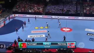 دیدار تیم های پرتغال و نروژ در مسابقات هندبال قهرمانی اروپا یورو2020