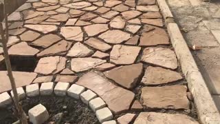 اجرای سنگ لاشه کوهی کف ۰۹۱۲۵۶۶۳۱۸۵سنگ‌فرش