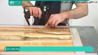 آۀموزش ساخت میز با رزین طرح دار