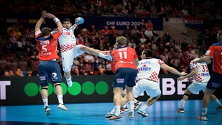 دیدار تیم های کرواسی و نروژ درنیمه نهایی مسابقات هندبال قهرمانی اروپا یورو2020