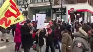 تظاهرات علیه تحریم ایران در شهر مونترال کانادا