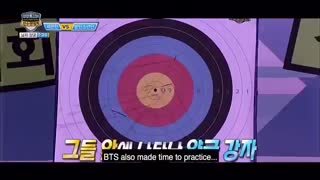 BTS vs EXO vs Seveneen ، بازی تیراندازی با کمان -مسابقات قهرمانی دو و میدانی ستاره بت 2017