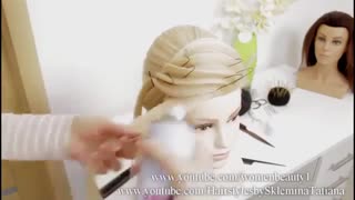 آموزش مدل مو دخترانه شینیون با حاشیه بافت- مومیس مشاور و مرجع تخصصی مو