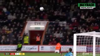 خلاصه بازی بورنموث 1 - آرسنال 2 از جام حذفی انگلیس