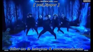 اولین استیج آهنگ "قوی سیاه" از بنگتن بویز در برنامه  the late late show جیمز کوردن(bts/black swan/stage)