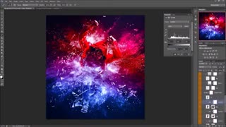 آموزش استفاده Shards Photoshop Action