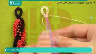 آموزش دستبند درست کردن با گره مربعی