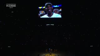 مراسم یادبود کوبی برایانت در استادیوم خانگی لیکرز