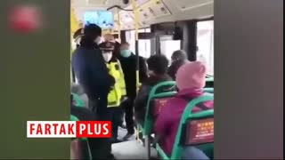 واکنش عجیب زن چینی به درخواست پلیس برای زدن ماسک!