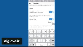 فیلتر کامنت اینستاگرام