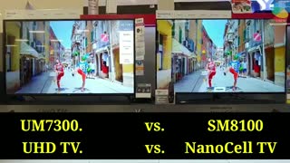 مقاسه تلویزیون ال جی sm8100با um7300