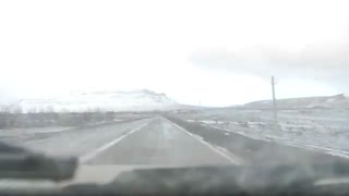 یه تایم لپس زیبا در جاده برفی