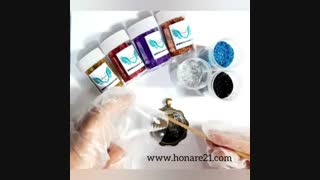 اموزش گردنبند رزین با اکلیل