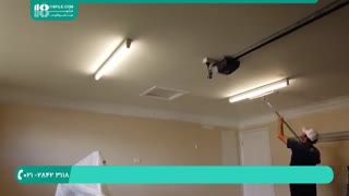 اجرای رنگ آمیزی سقف با پیستوله و غلطک