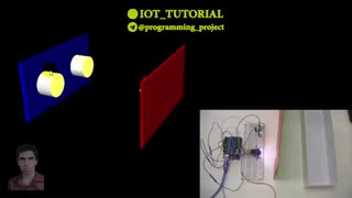 شبیه سازی پروژه تشخیص مسافت و تشخیص رنگ توسط آردینو با استفاده از واسط برنامه نویسی Vpython