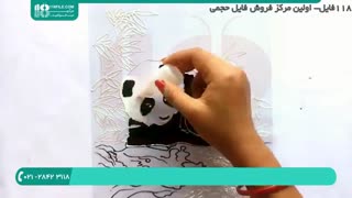 آموزش کشیدن نقاشی پاندا روی شیشه