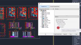 | پایین آوردن حجم فایل اتوکد Purge |