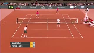 تنیس دو نفره راجر فدرر- بیل گیتس و رافائل نادال - ترور نوآ - iCinemaa.com