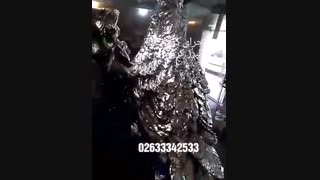 آبکاری مجسمه طاووس