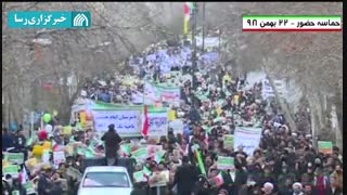 حضور پرشور مردم در راهپیمایی ۲۲ بهمن