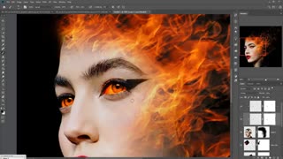 اموزش فتومونتاژ افکت اتش + دانلود رایگان فایلهای تمرین