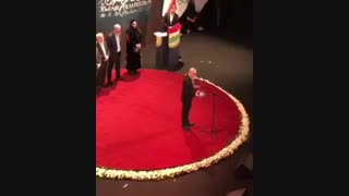 سخنان امیر آقایی در اختتامیه فیلم فجر  که صدا و سیما آنها را سانسور کرد