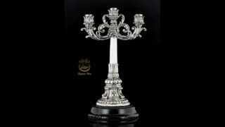 شمعدان نقره، ظرف هفت سین نقره، ظروف کریستال نقره، ساعت رومیزی نقره، نقره ریحانی