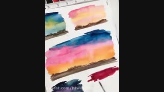 نقاشی با آبرنگ زیر 30 ثانیه