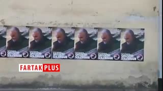 تصاویر حمید معصومی‌نژاد از نصب پوسترهای سردار سلیمانی در شهرهای بزرگ ایتالیا