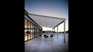 بهترین سایبان چراغ دار حیاط رستوران- کافی شاپ- فست فود-