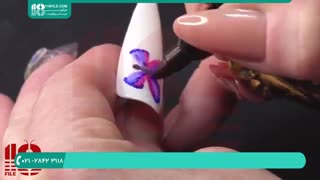 طراحی ناخن - طرح پروانه