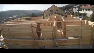 ساخت خانه چوبی در آلمان در 17 روز