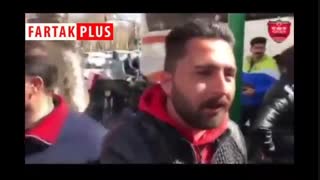 حمله موتورسواران به هواداران پرسپولیس در مقابل هتل این تیم در اصفهان