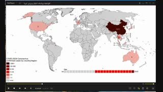 نقشه پویانمای انتشار ویروس کرونا