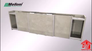 مکانیزم تاپ لاین روکار سه درب ملونی