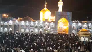 نقاره شادی به مناسبت آغاز ماه مبارک رجب المرجب و شب ولادت امام باقر علیه السلام در حرم مطهر امام رضا علیه السلام