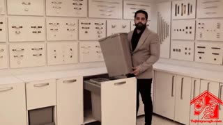 سطل زباله داخل کابینت ملونی کد 9006