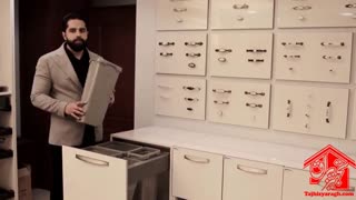 سطل زباله داخل کابینت ملونی کد 9124