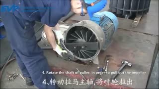 مراحل جداسازی و مونتاژ پمپ خلاء حلقه مایع