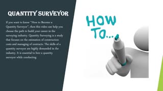How to become a Quantity Surveyor