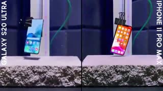 مقاوت گلکسی اس 20 الترا و آیفون 11 پرو مکس در برابر ضربه