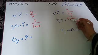 روش تبدیل کسربه اعشار وبالعکس