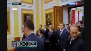 تحقیر اردوغان توسط پوتین در کرملین