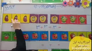 مدارس جوانه ها مشهد تدریس مجازی جمع چندتایی سرکار خانم ضیائی ریاضی پایه اول