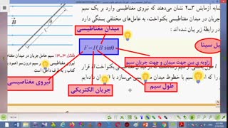 نیروی مغناطیسی وارد بر سیم حامل جریان