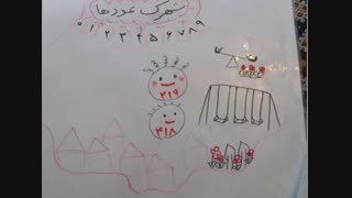 مدارس جوانه های مشهد تدریس  ریاضی خانم باقری جمع انتقالی تکنیکی اعداد سه رقمی پایه دوم